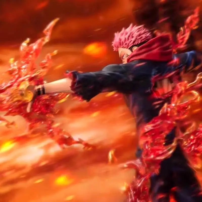Premium Jujutsu Kaisen Ryomen Sukuna & Yuji Itadori anime figure collectible featuring detailed battle effects and display-quality craftsmanship for true JJK fans.