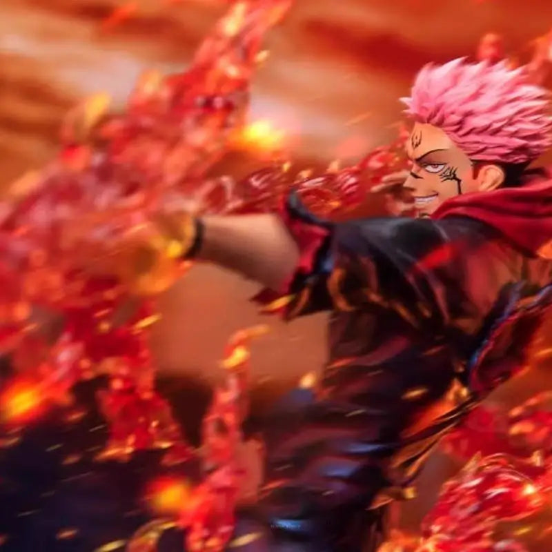 Premium Jujutsu Kaisen Ryomen Sukuna & Yuji Itadori anime figure collectible featuring detailed battle effects and display-quality craftsmanship for true JJK fans.